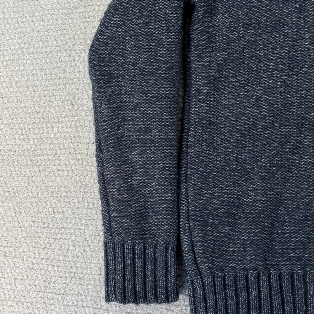 Banana Republic Cable Knit Sweater Mens Medium Blue Knarl Fisherman Preppy